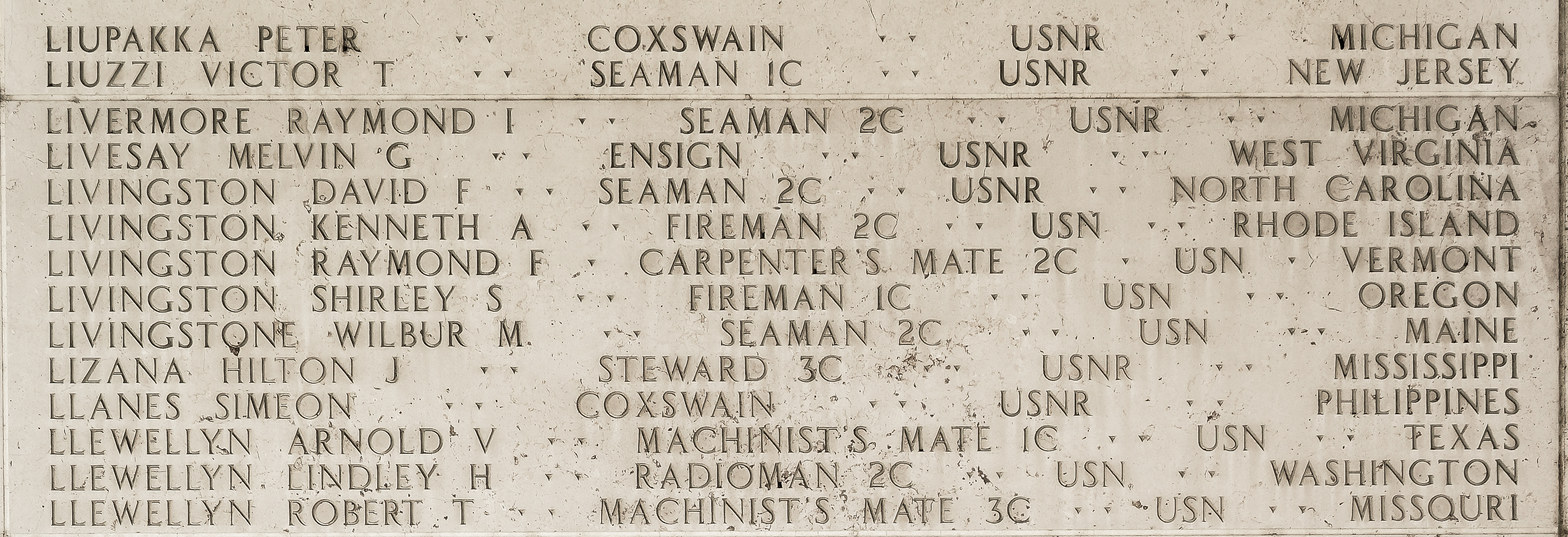 Lindley H. Llewellyn, Radioman Second Class